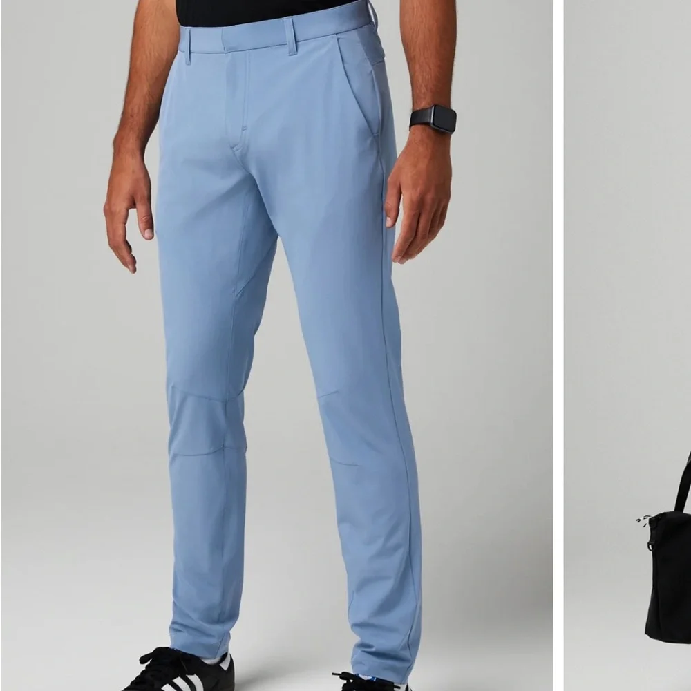 Fabletics Men's Light Blue Performance Pants - Picture 2 of 11